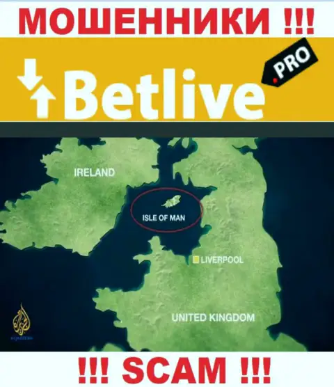 BetLive Pro находятся в офшоре, на территории - Isle of Man