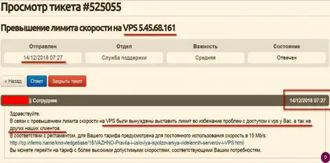 Хостинг-провайдер оповестил, что VPS веб-сервер, на котором получал услуги web-сайт Forex-Brokers Pro урезан по скорости