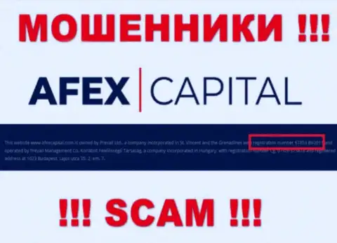 Afex Capital - это АФЕРИСТЫ, регистрационный номер (67853 BV2011) тому не помеха