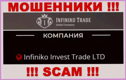 Infiniko Invest Trade LTD - это юридическое лицо internet мошенников ИнфиникоТрейд Ком