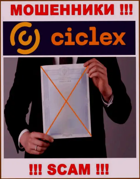 Данных о лицензии конторы Ciclex Com у нее на официальном сайте нет