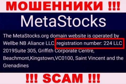 Рег. номер конторы Meta Stocks - 224 LLC 2019