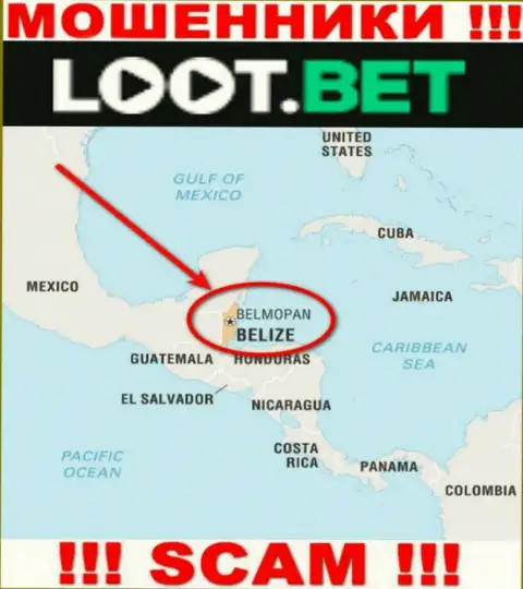 Избегайте работы с интернет ворюгами LootBet, Belize - их место регистрации