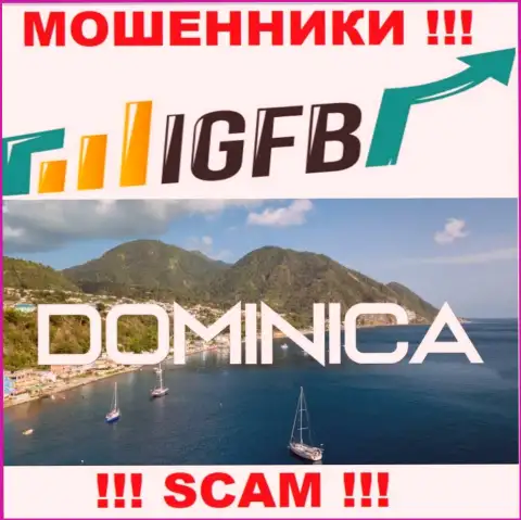 На информационном ресурсе IGFB One отмечено, что они базируются в оффшоре на территории Dominica