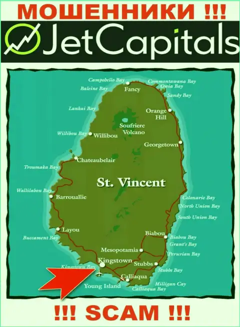 Kingstown, St Vincent and the Grenadines - здесь, в офшорной зоне, зарегистрированы интернет-кидалы Jet Capitals