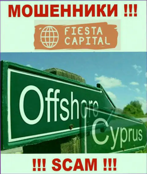 Офшорные internet аферисты Fiesta Capital скрываются вот тут - Cyprus