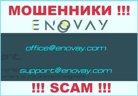 Е-мейл, который internet махинаторы EnoVay Com указали у себя на официальном сайте